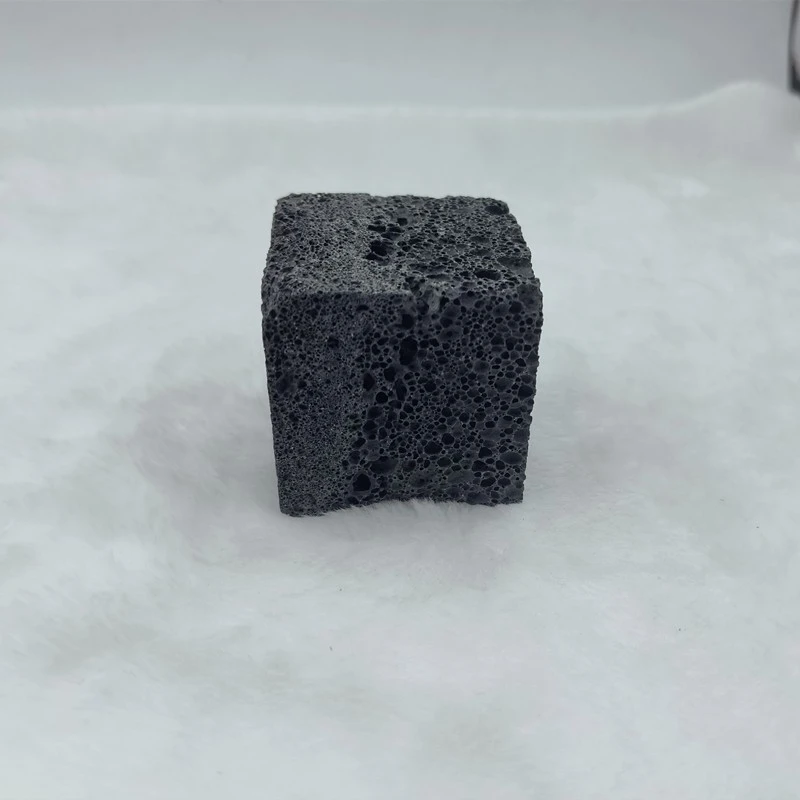 Black Natural Volcanic Cube Lava Cube Stone