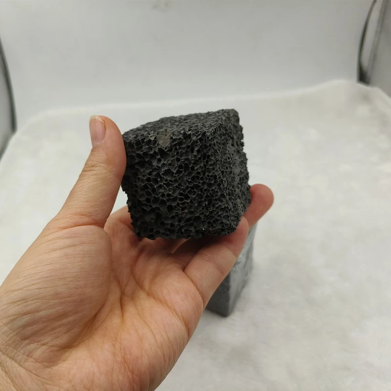 Black Natural Volcanic Cube Lava Cube Stone